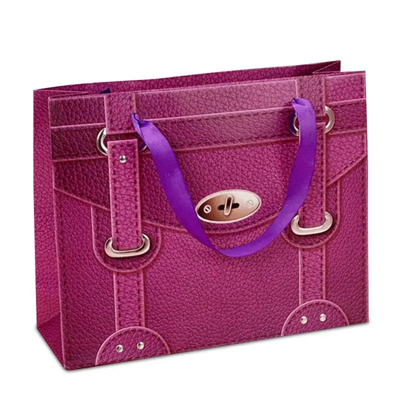 Raspberry  Faux Leather Hand Bag