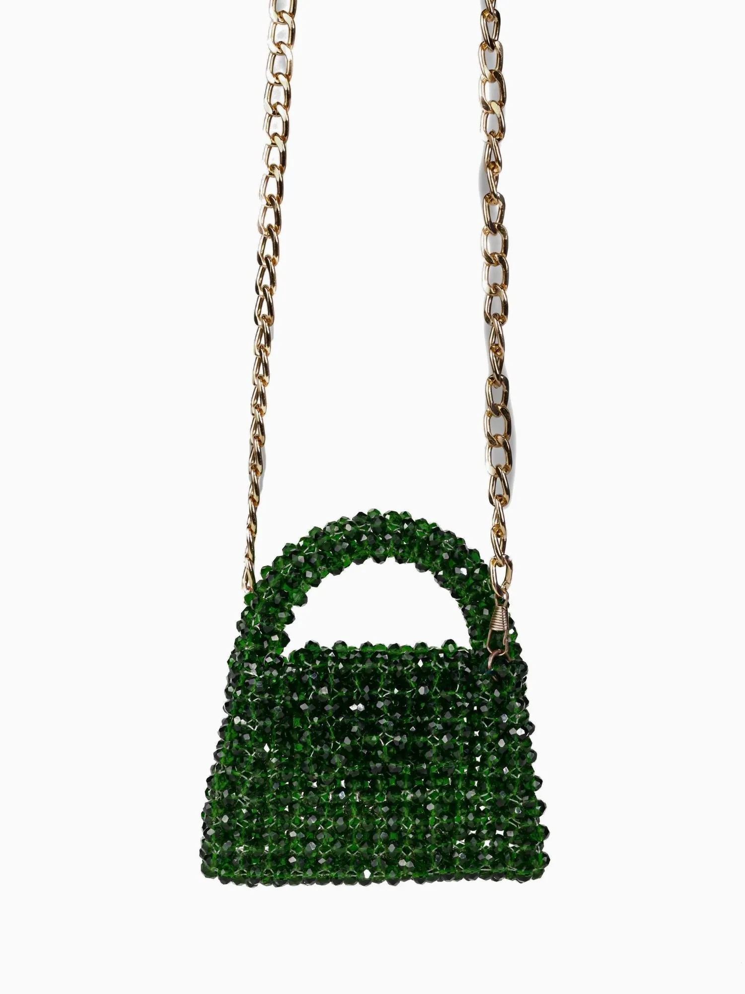 Razzle Green Crystal Handcrafted Mini Bag