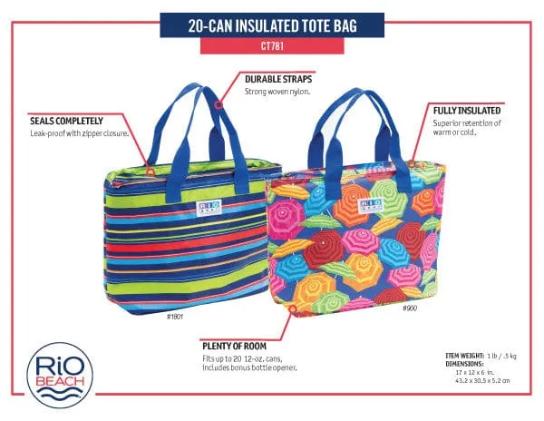 RIO Gear | Insulated Tote Bag - Umbrella Print