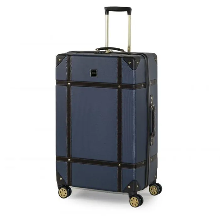 Rock Vintage Spinner Large Suitcase 78cm - Navy