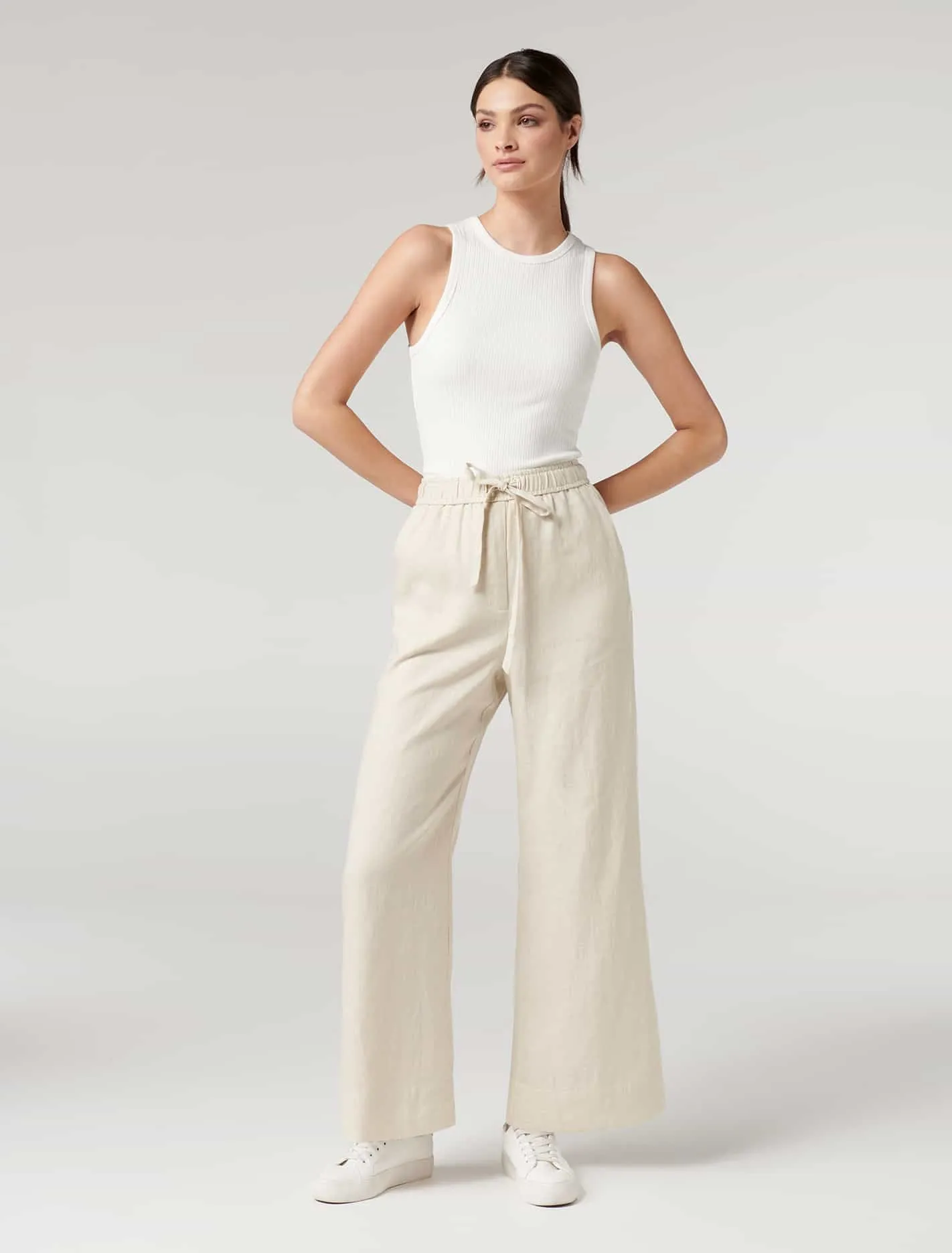 Ruby Linen Wide Leg Pants