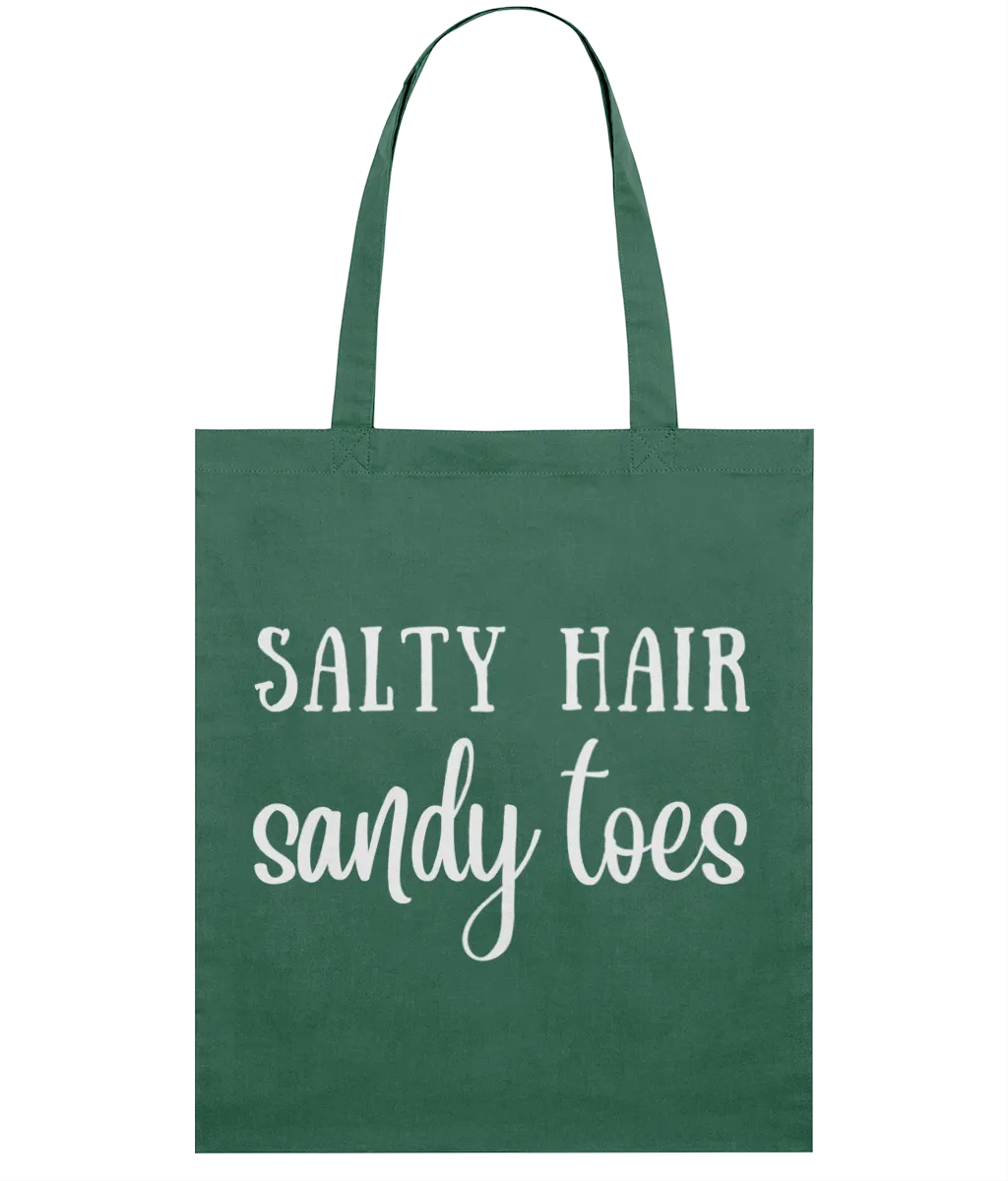 Salty Hair Sandy Toes Organic Cotton Tote Bag