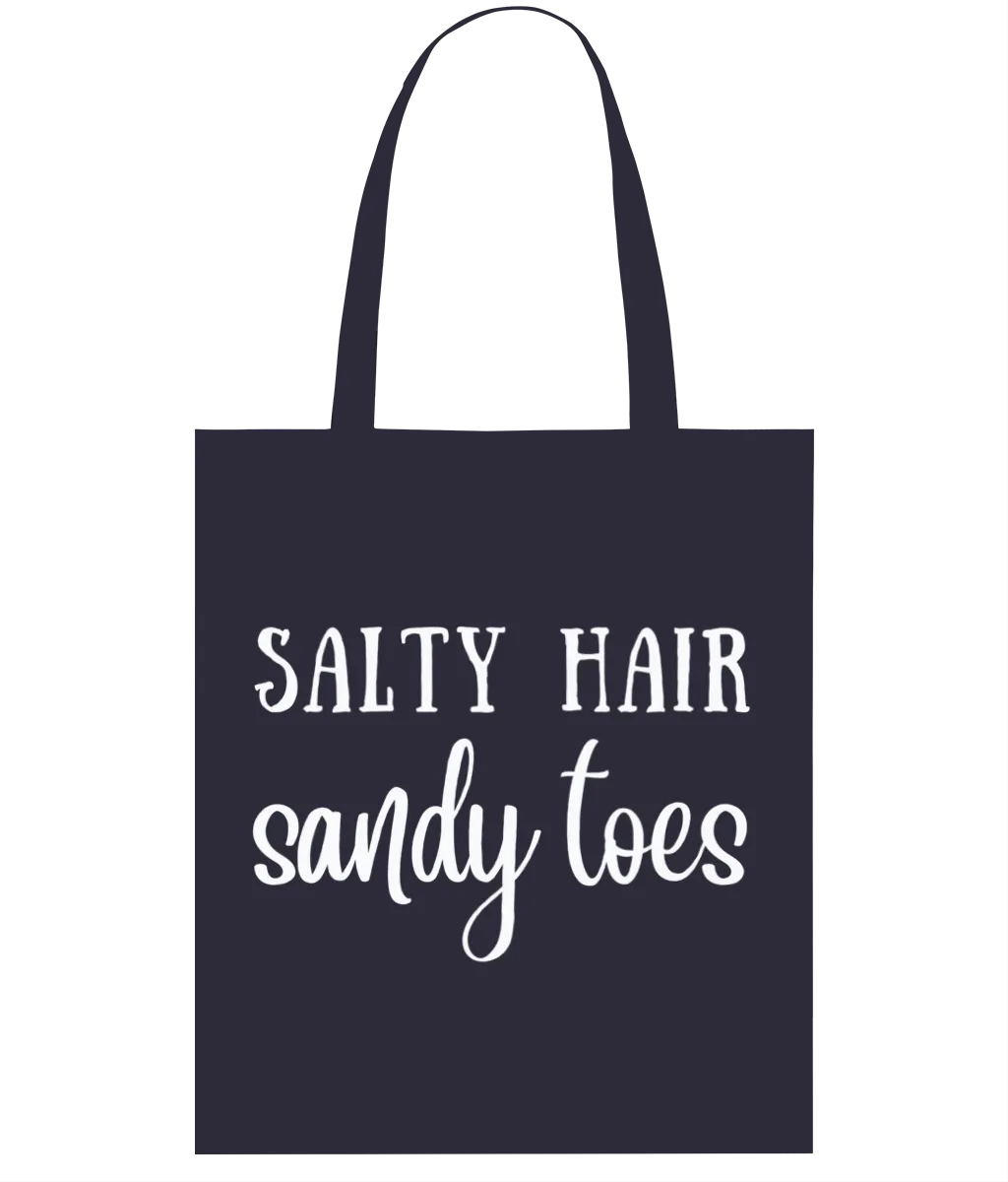 Salty Hair Sandy Toes Organic Cotton Tote Bag