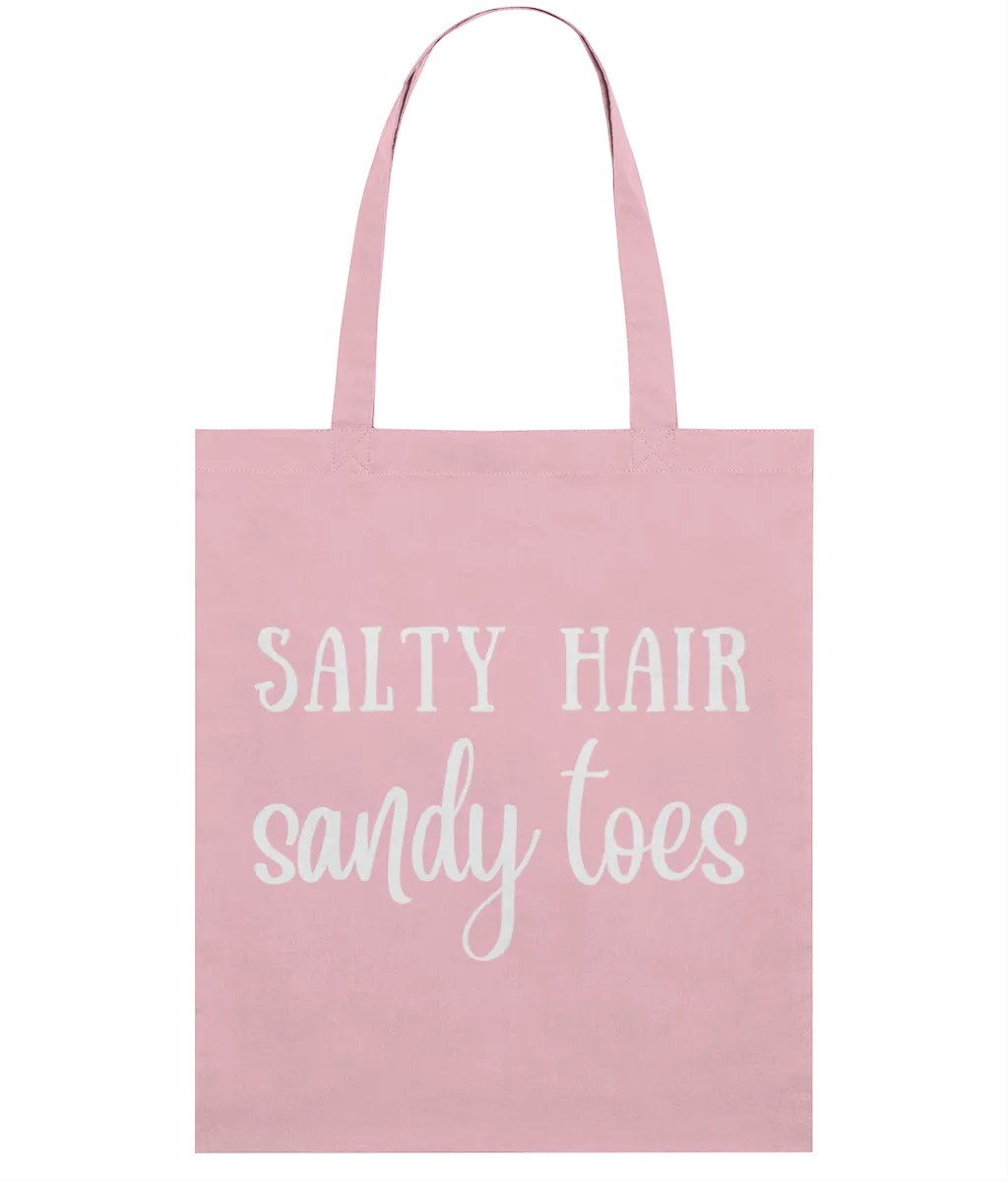 Salty Hair Sandy Toes Organic Cotton Tote Bag