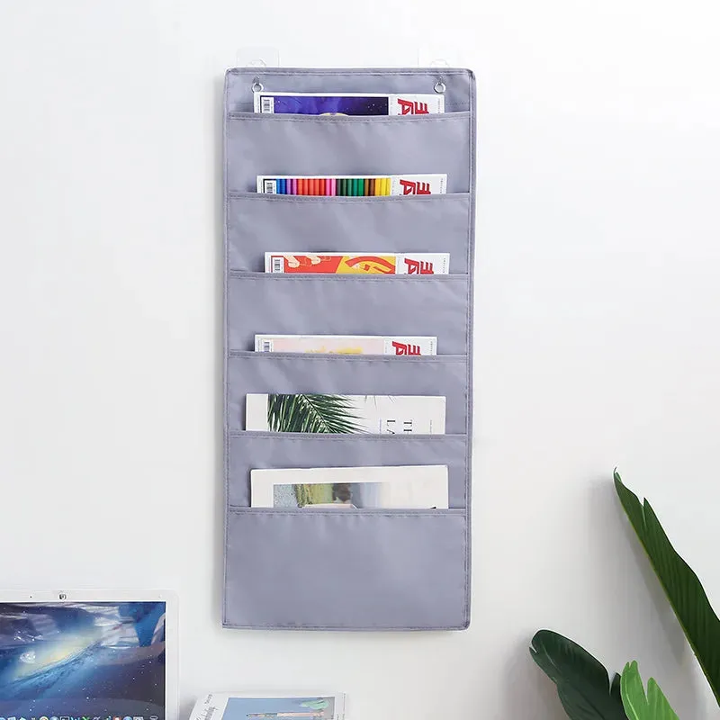 SINOTAO  -  Document Hanging Storage Bag Oxford Cloth Storage Pocket Chart Hanging File Folding Holder Cascading Fabric Organizer For Office