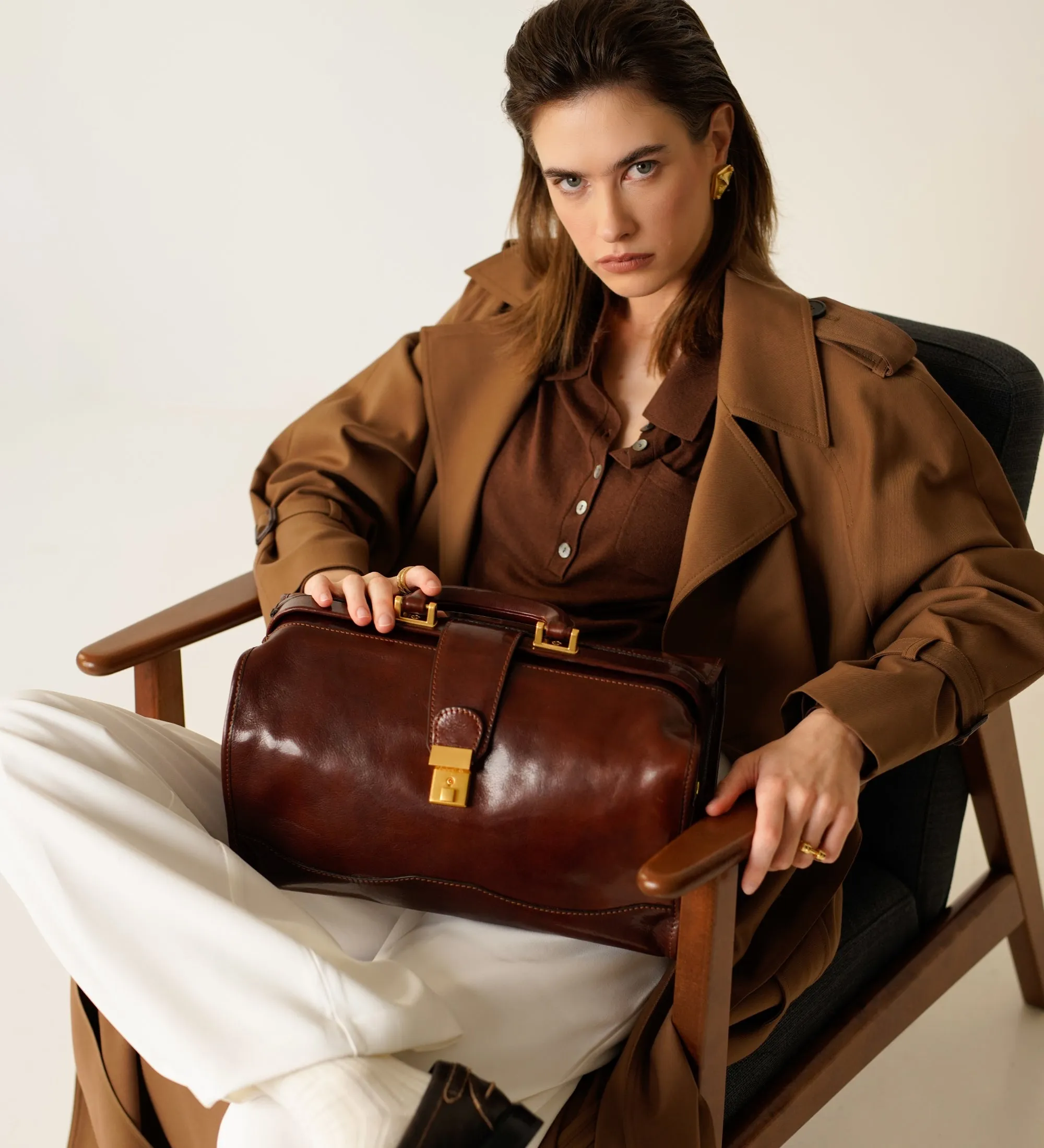 Small Leather Doctor Bag for Women- David Copperfield