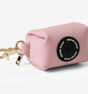 Soft Pink Leather Poop Bag Holder