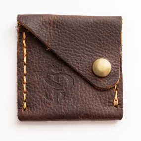 Square Leather Coin Pouch