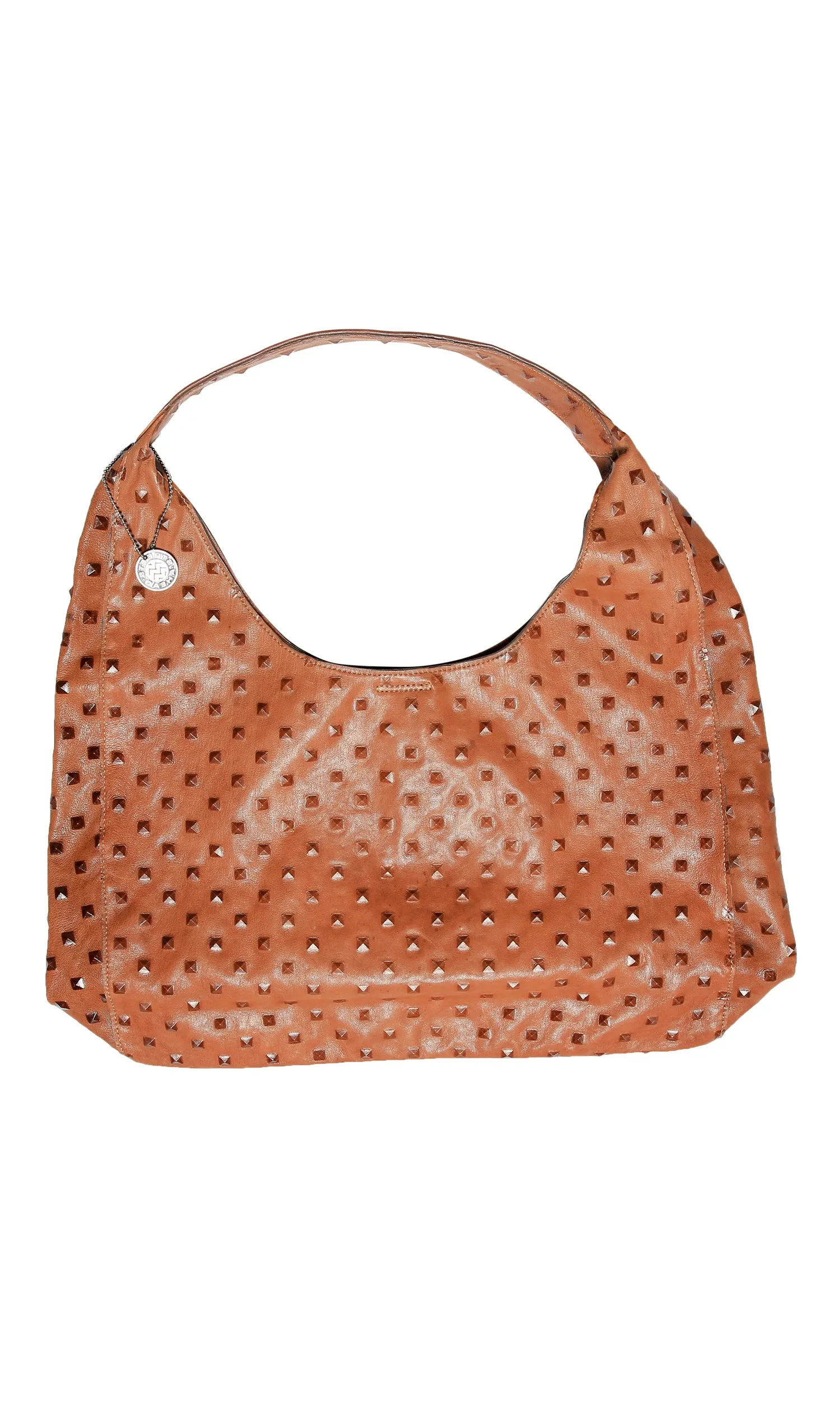 Streets Ahead Carrie Pyramid Embossed Leather Hobo