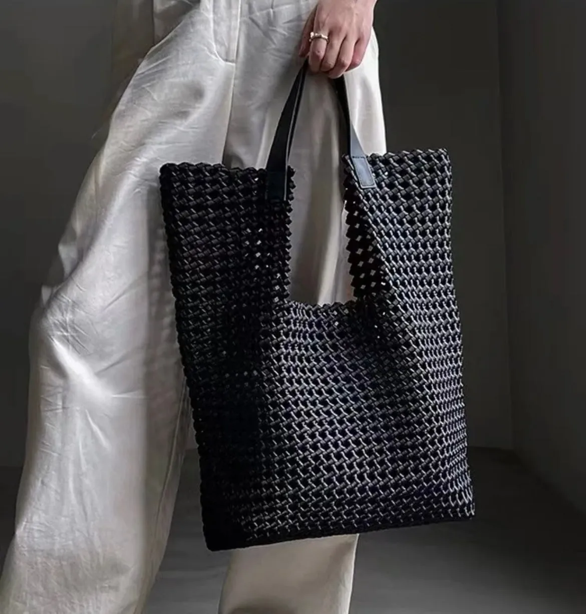 Stylish Woven Leather Bag for Women