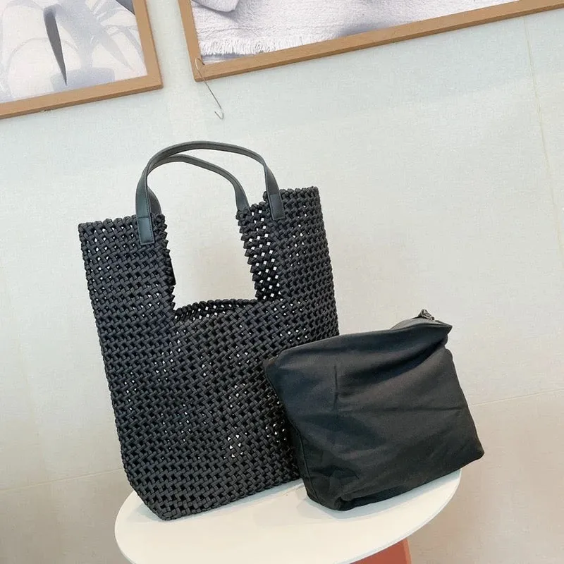 Stylish Woven Leather Bag for Women