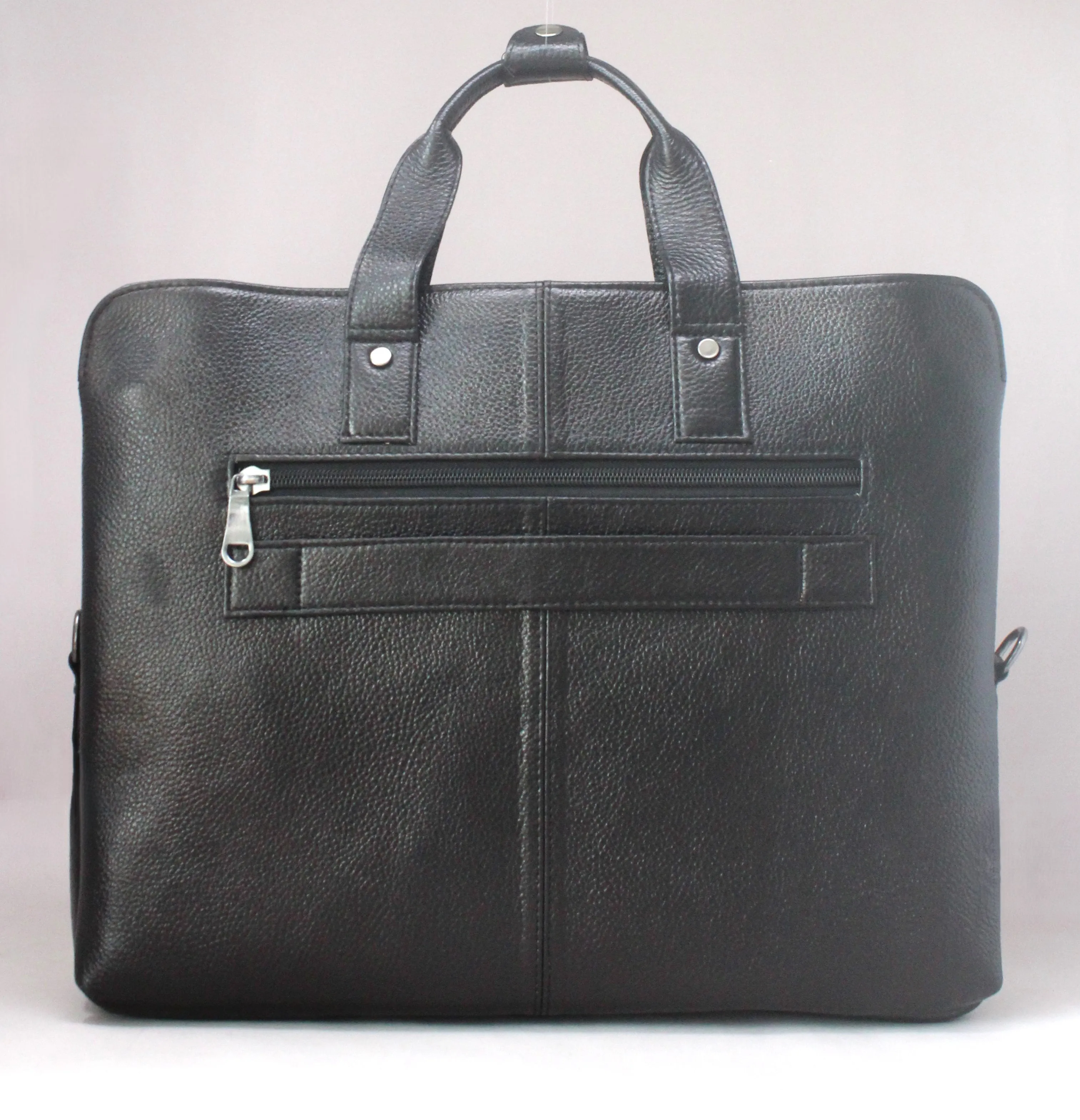 Taha Genuine Leather Black Laptop Bag THLB1