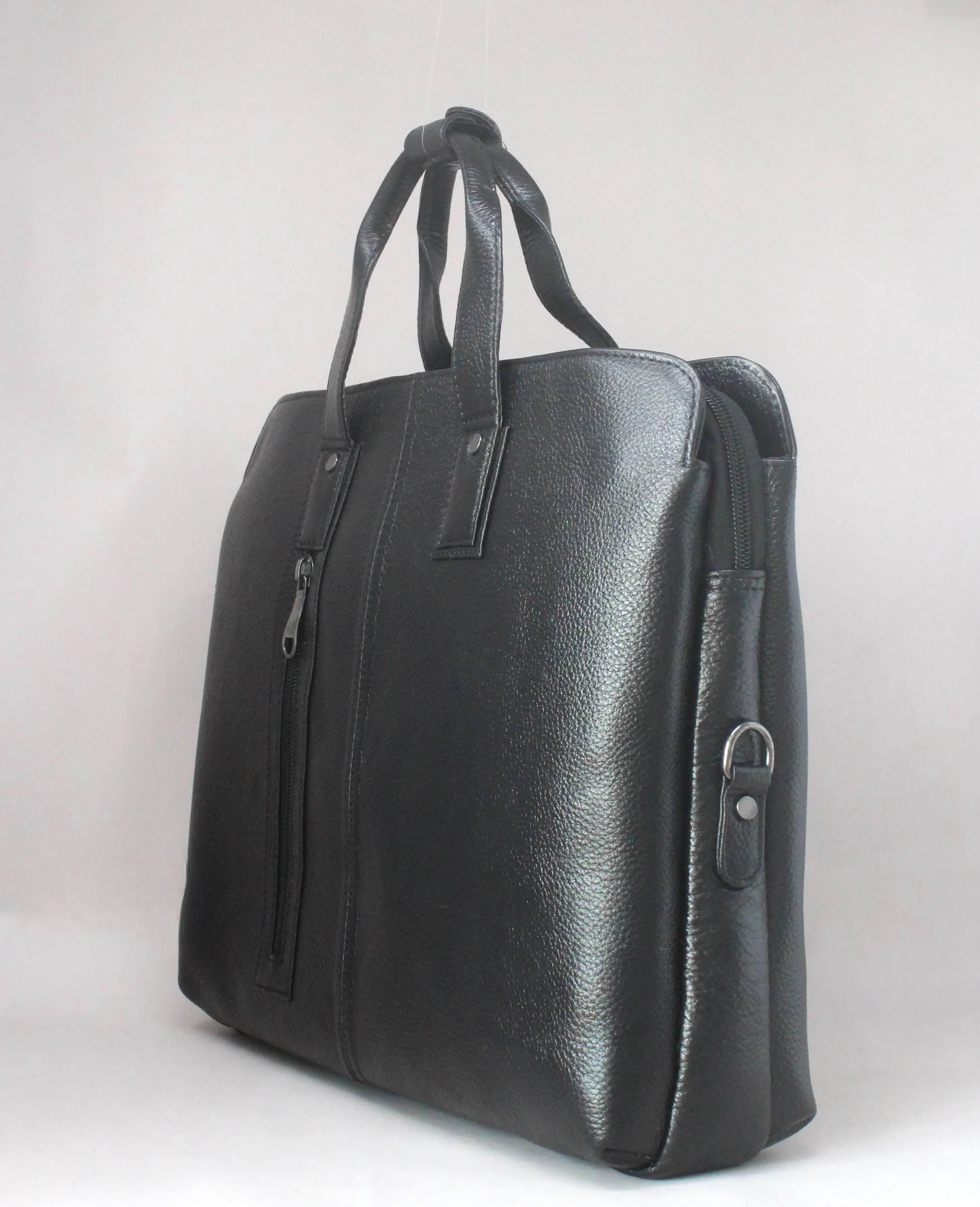 Taha Genuine Leather Black Laptop Bag THLB1