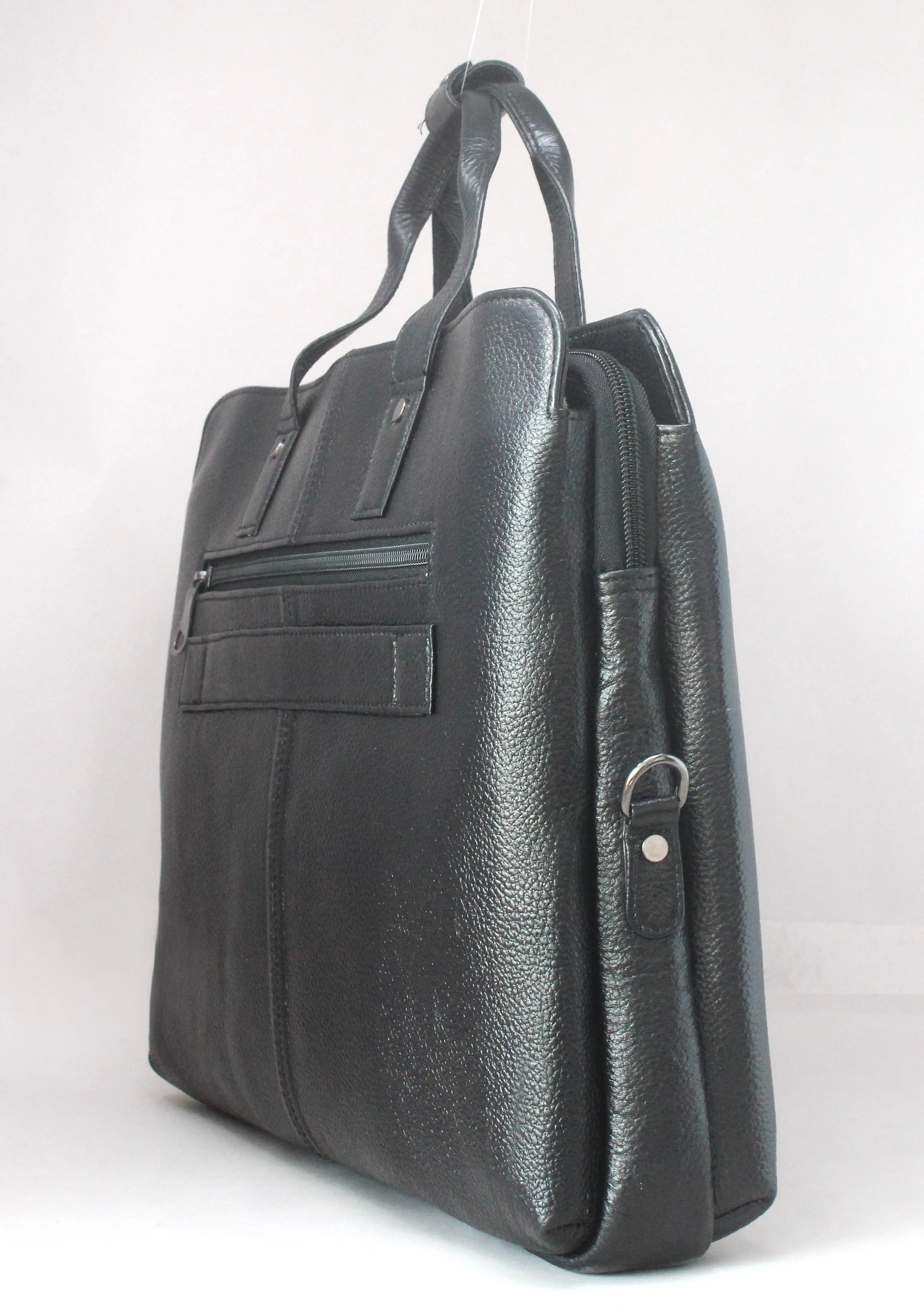 Taha Genuine Leather Black Laptop Bag THLB1