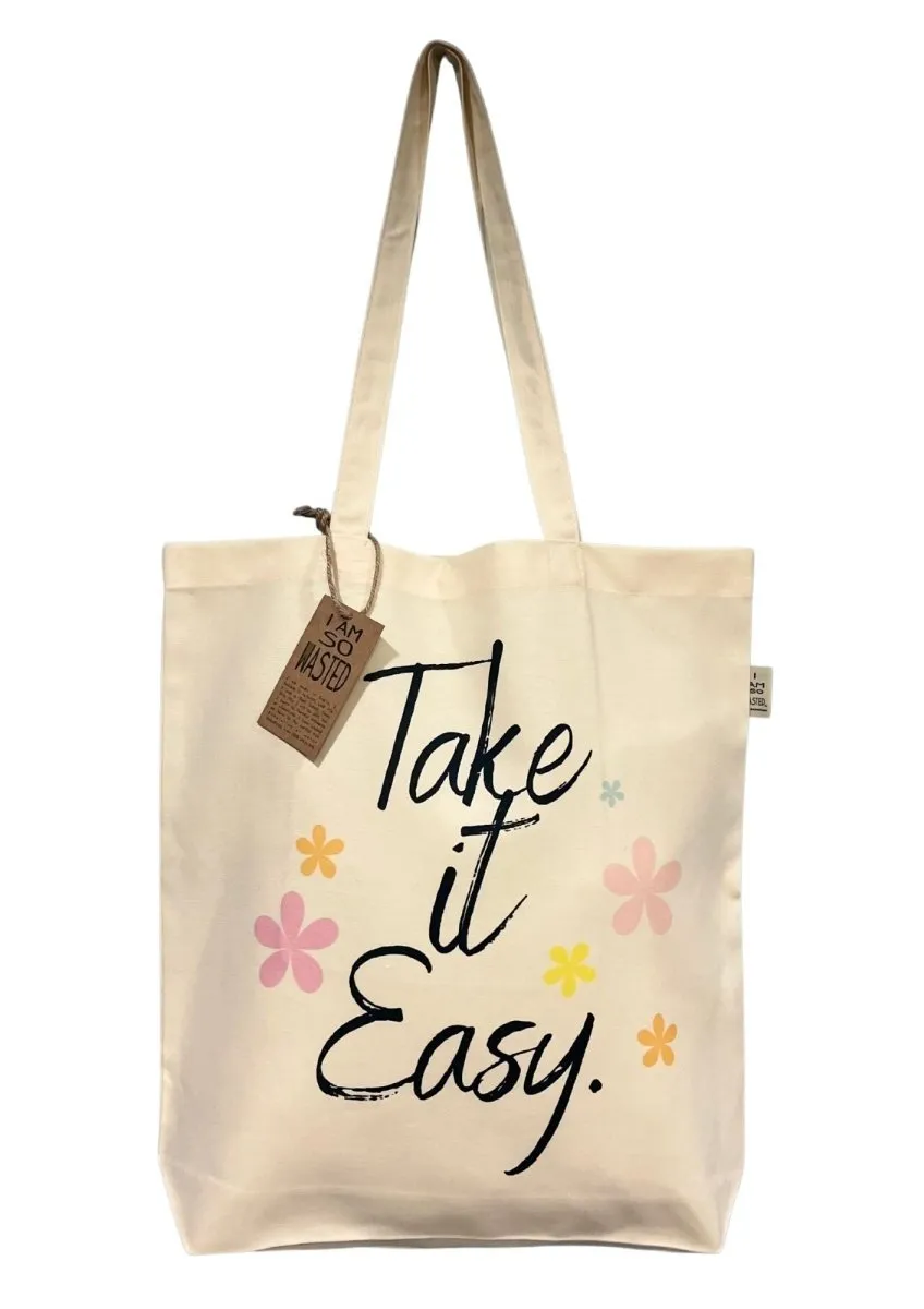 Take it Easy Recycled Tote Bag