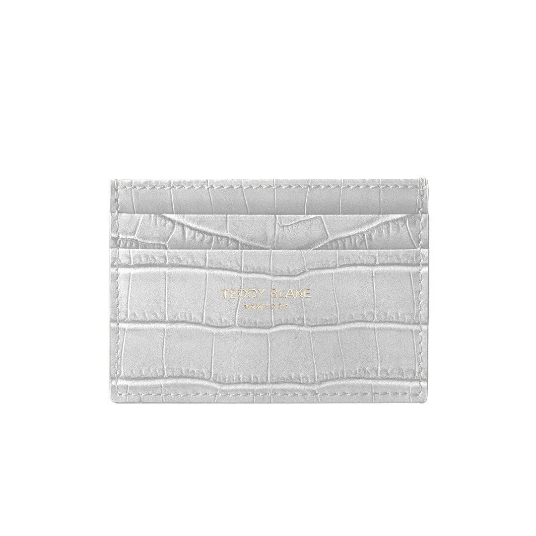 TB Cardholder Croco - White