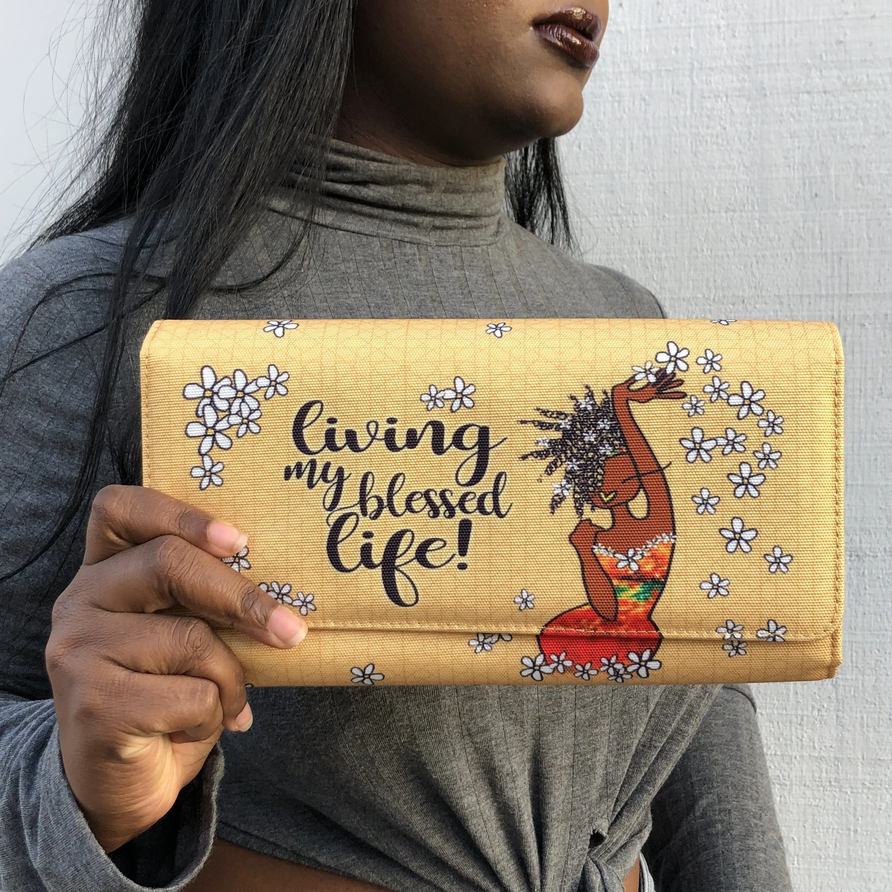 The Blessed Life Canvas Clutch