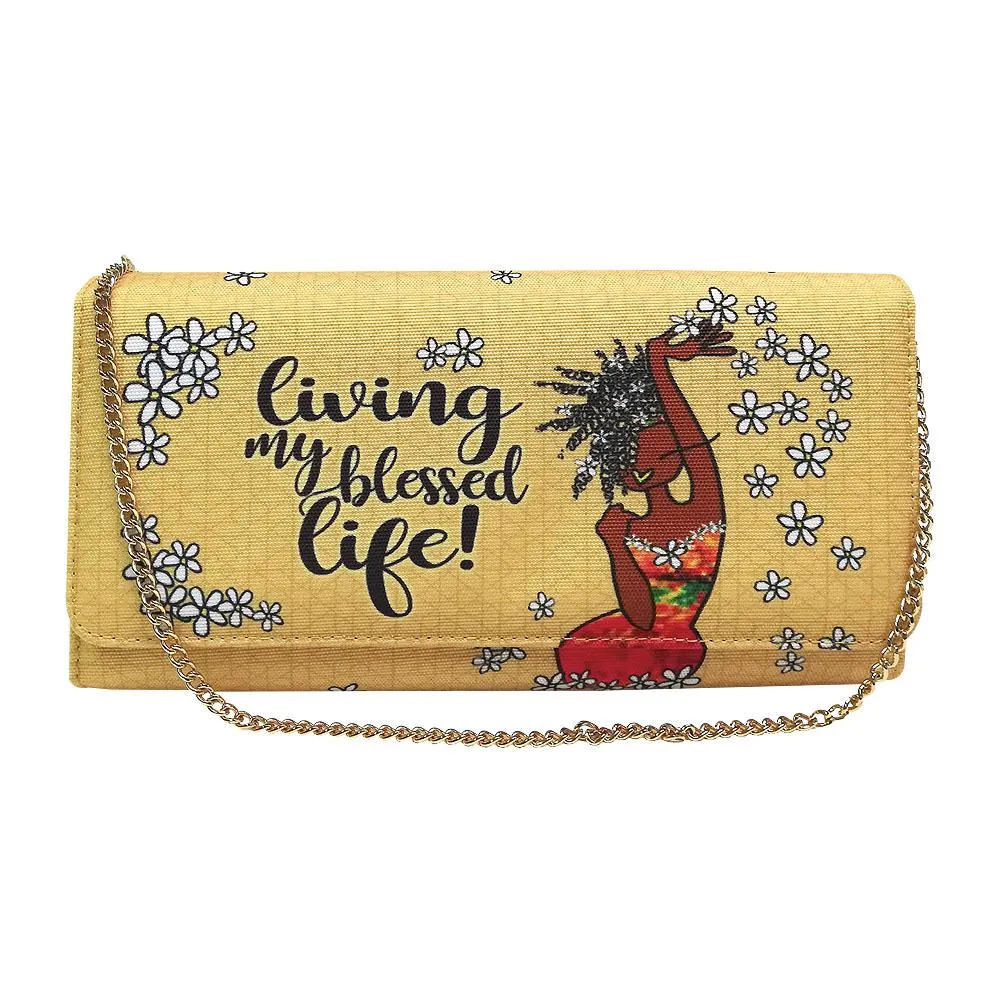 The Blessed Life Canvas Clutch