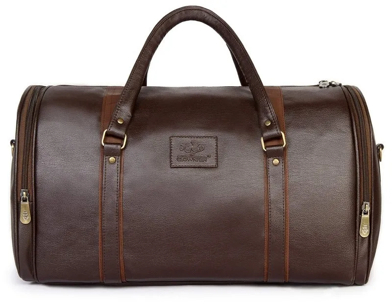 The Clownfish Gypsy Synthetic 47 cms Brown Travel Duffle Bag Weekender Bag