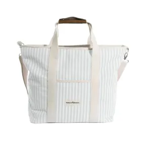 The Cooler Tote Bag - LAUREN'S SAGE STRIPE