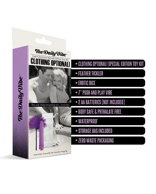 The Daily Vibe Clothing Is Optional Kit - Purple