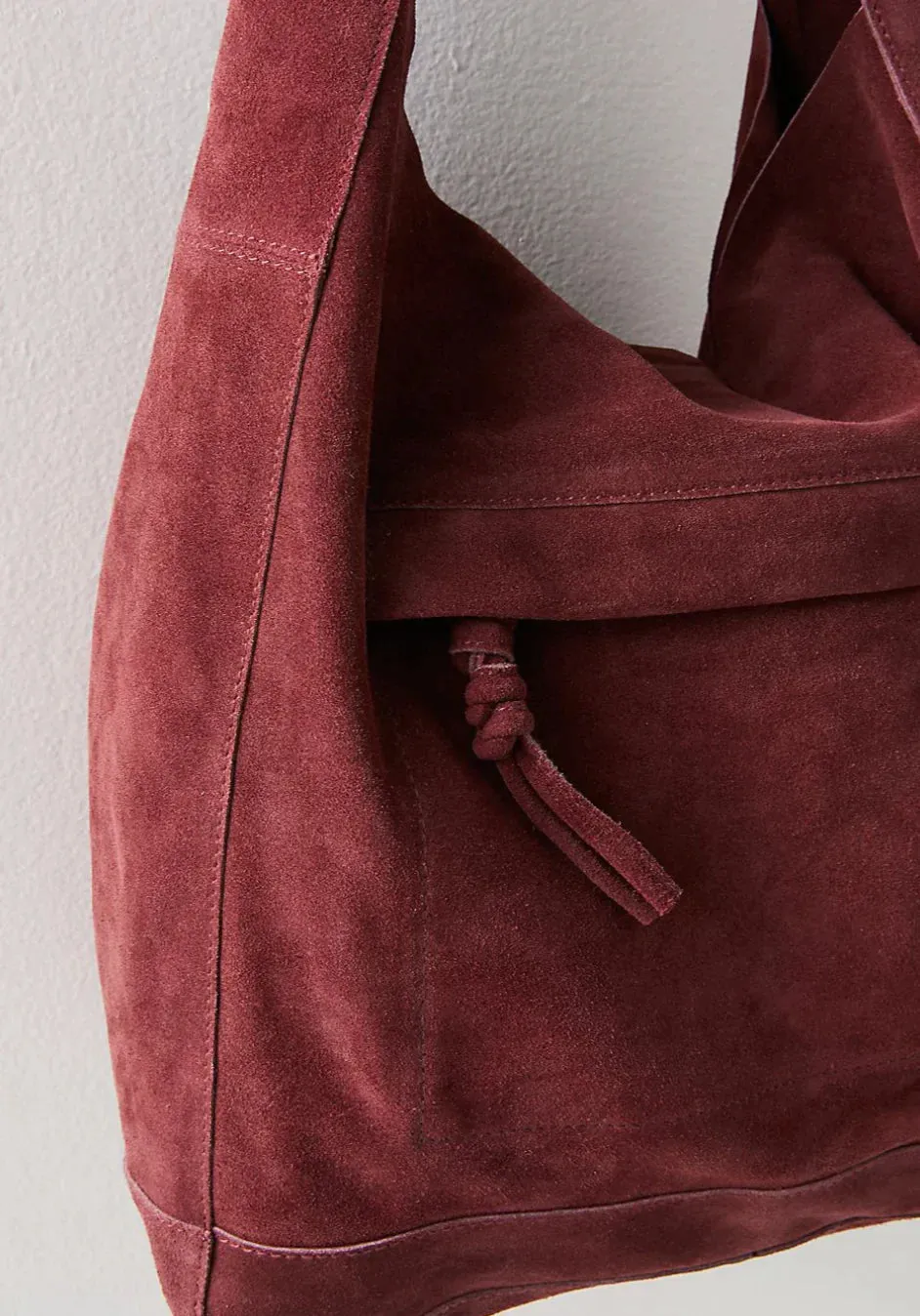 The Jessa Suede Carryall by Free People - Merlot