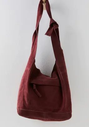 The Jessa Suede Carryall by Free People - Merlot