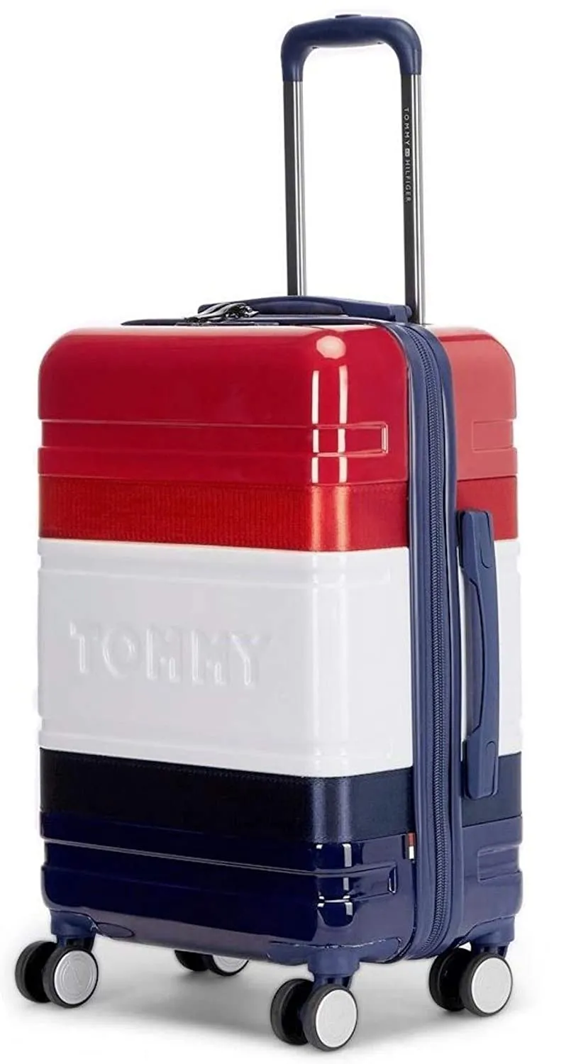 Tommy Hilfiger ABS 68 cms Navy   Red   White Hardsided Cabin Luggage (Triton)