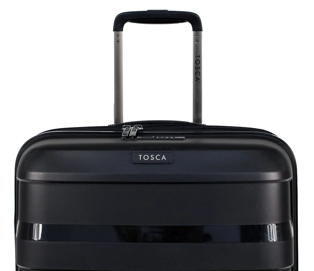 Tosca - Comet 25in Medium 4 Wheel Hard Suitcase - Black