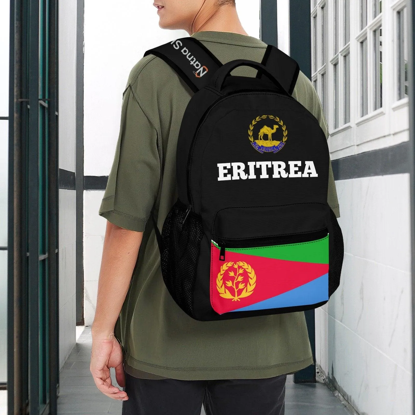 Unisex Eritrean Flag-Colored Backpack