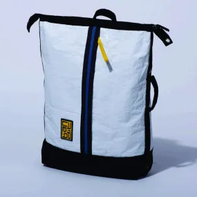 Upcycled Tarpaulin Laptop Backpack - White