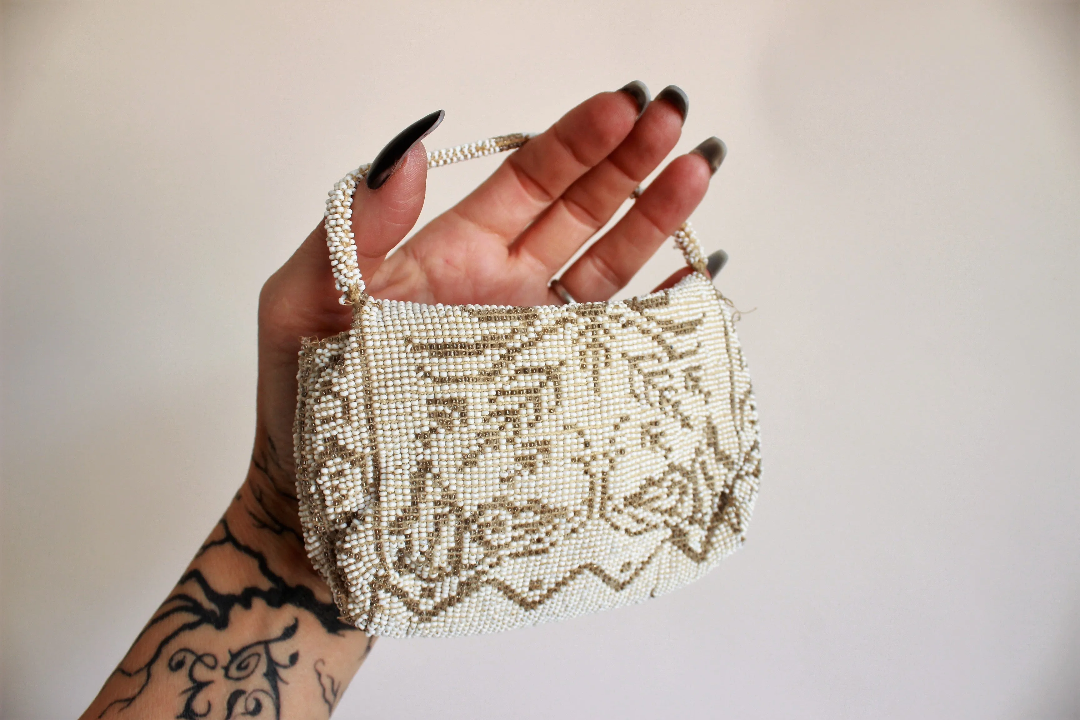 Vintage 1930s Czechoslovakian Beaded Clutch Bag