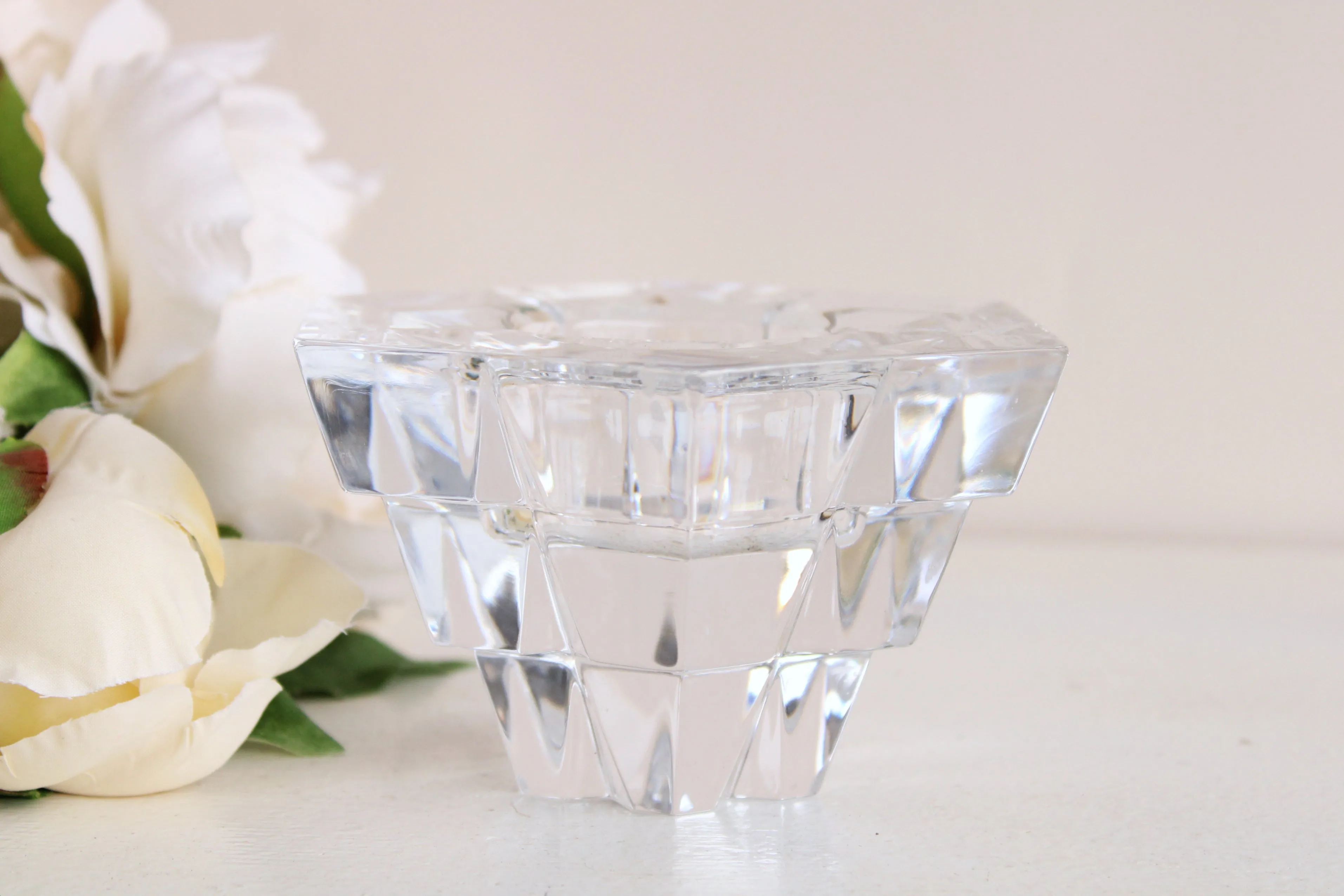 Vintage Crystal Candlestick Holder by Miller Rogaska