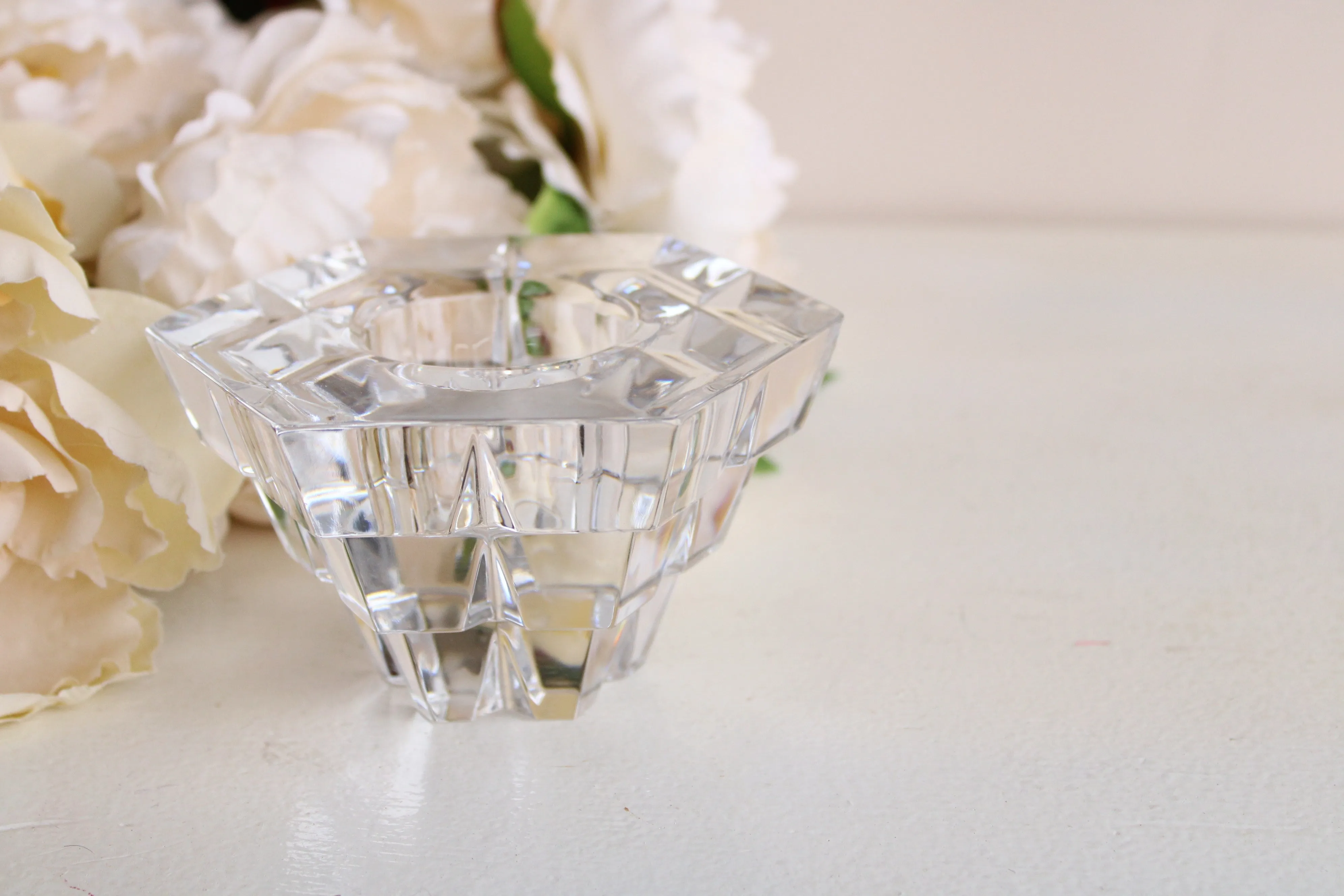 Vintage Crystal Candlestick Holder by Miller Rogaska