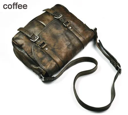 Vintage Genuine Leather Messenger Bag for men