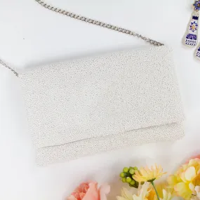 White Bridal Clutch Bag