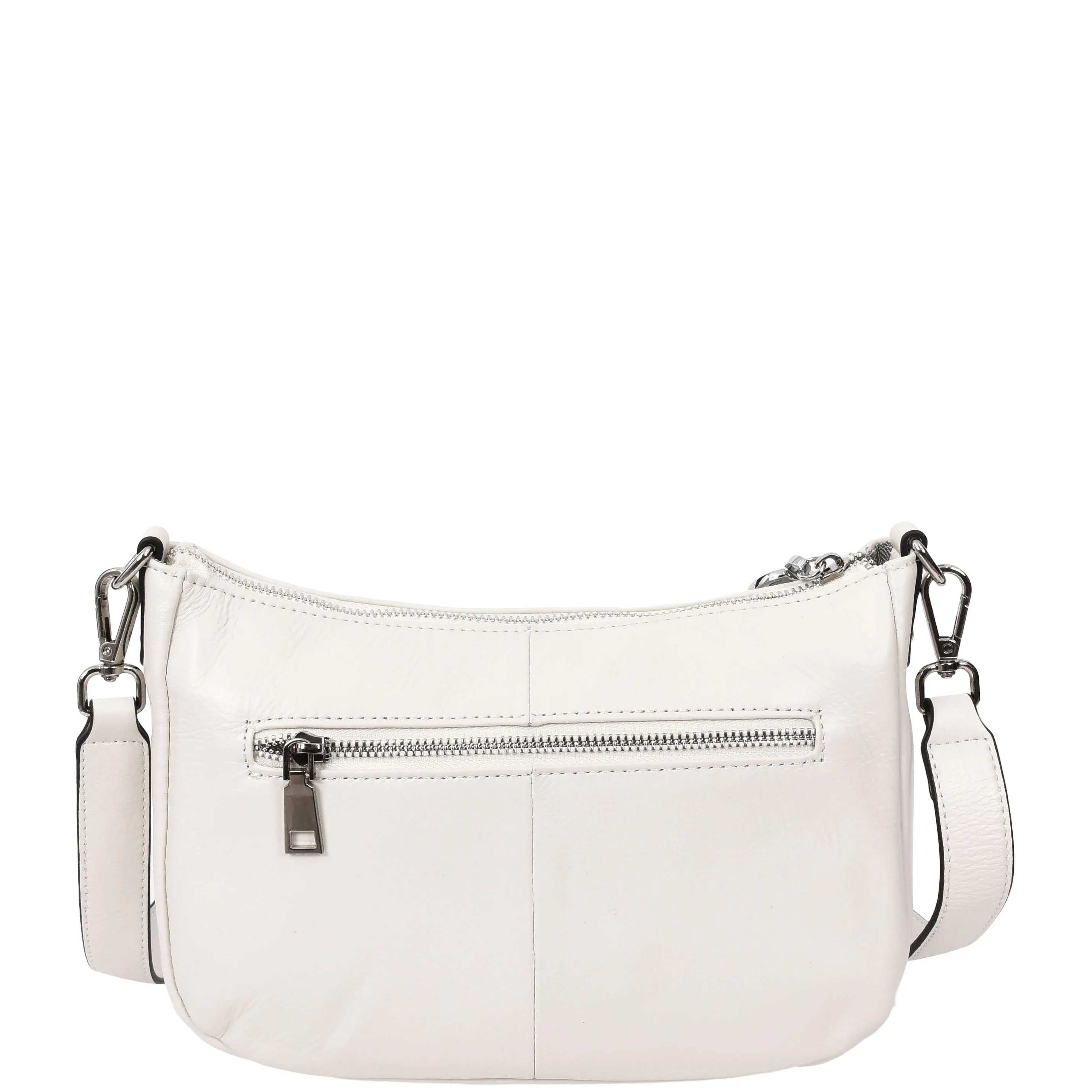 Women Real Leather Shoulder Bag Casual Multi Strap Hobo Handbag A928 White