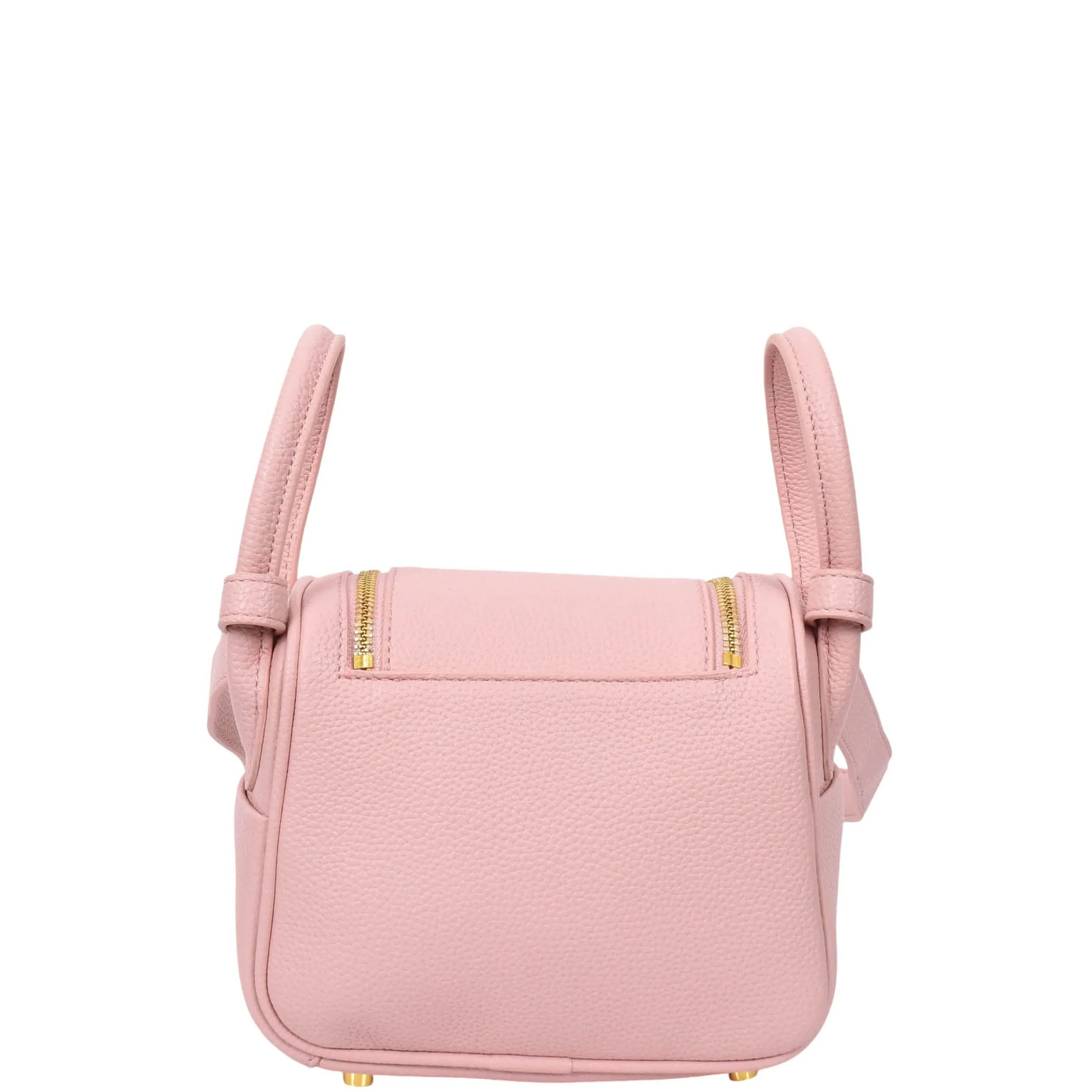 Womens Faux Leather Mini Shoulder Bag Celeste Pink