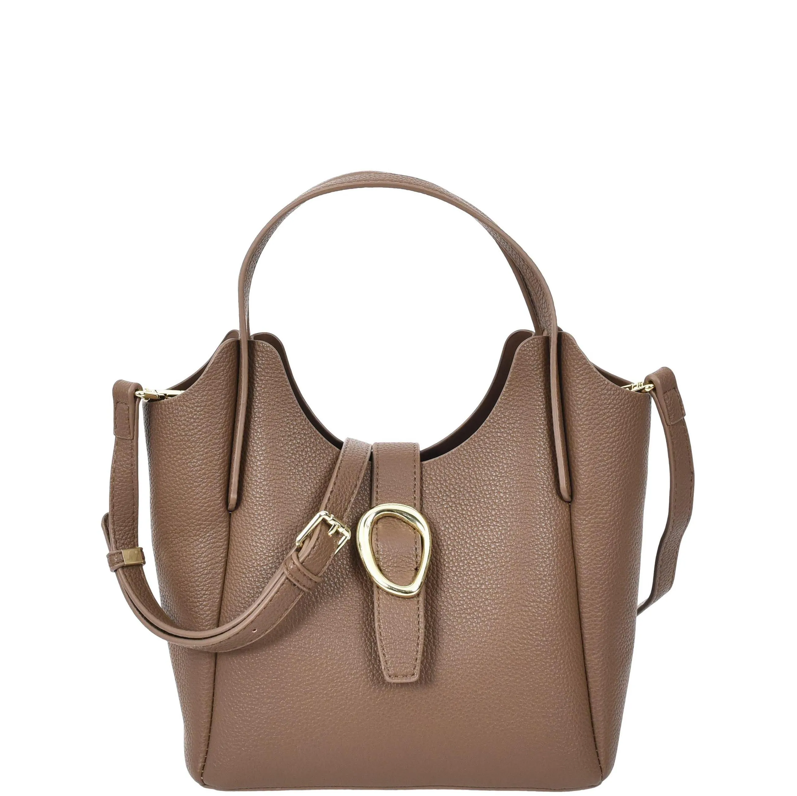 Womens Faux Leather Small Handbag Jasmine Brown