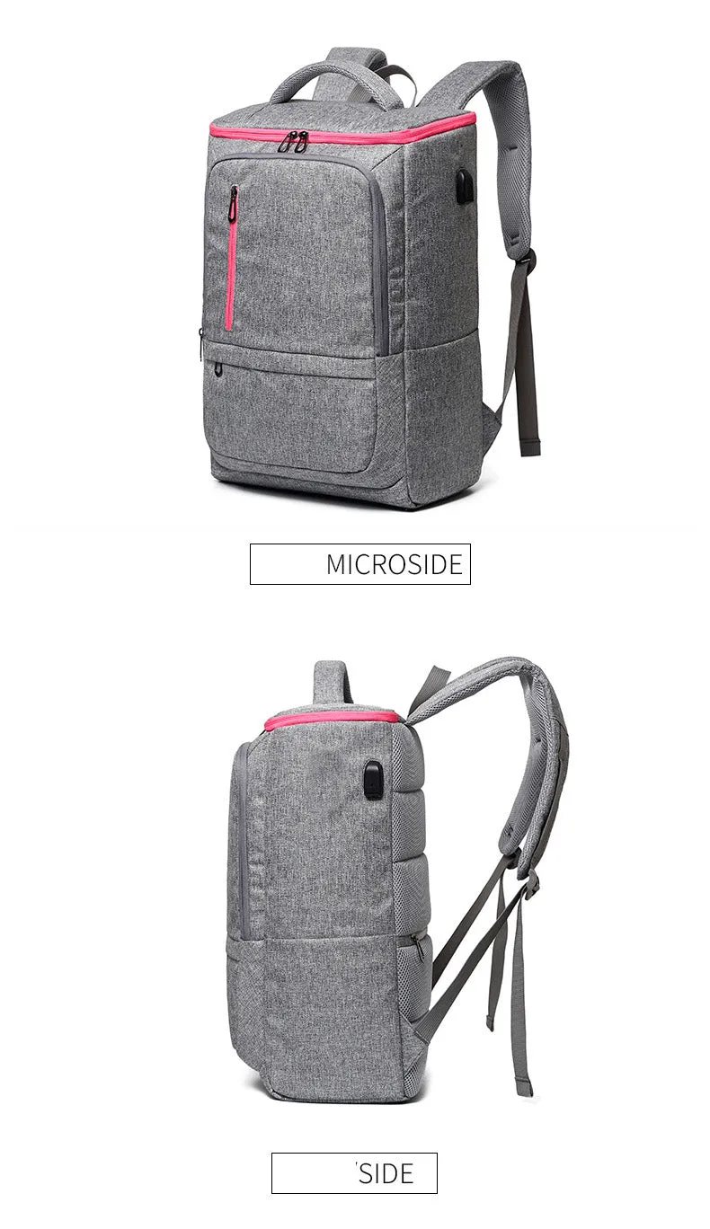 Women's Large Capacity Gym Backpack with USB Charging