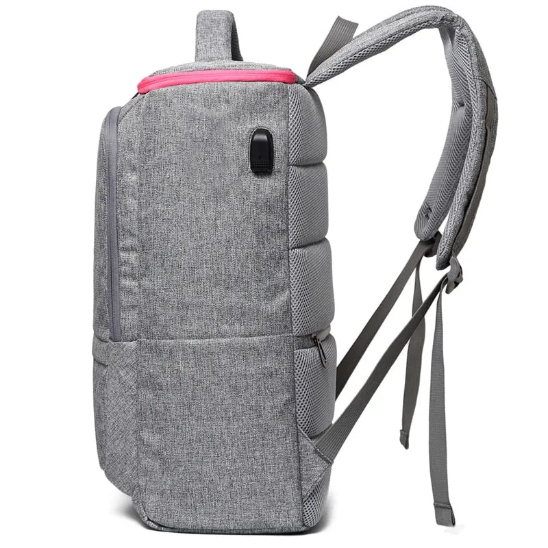 Women's Large Capacity Gym Backpack with USB Charging