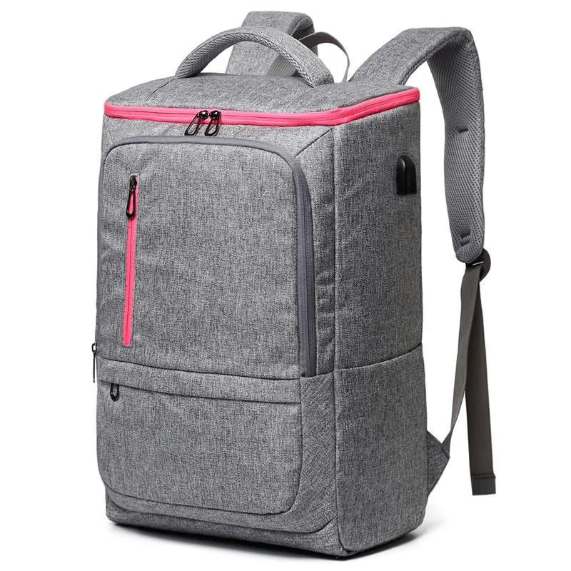 Women's Large Capacity Gym Backpack with USB Charging