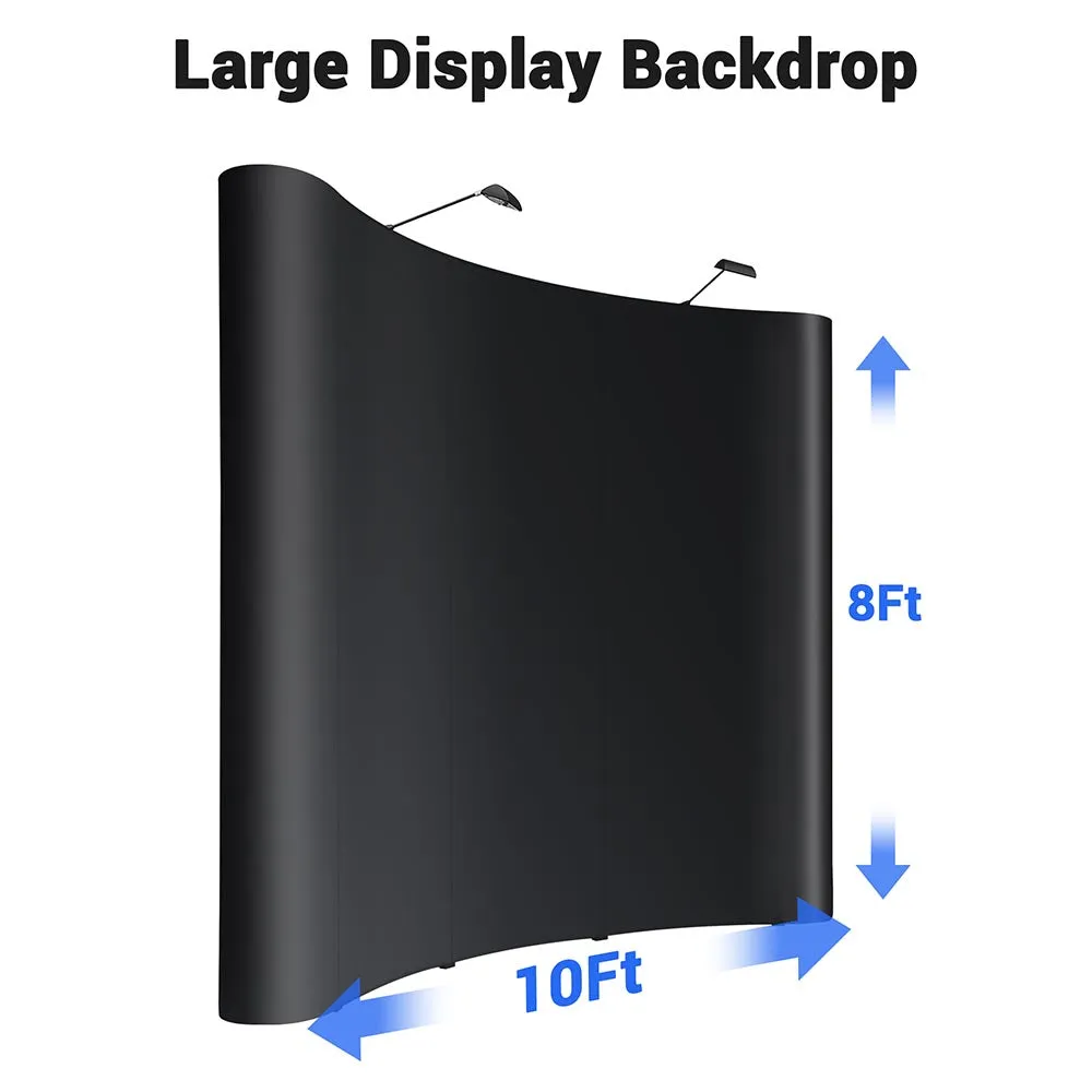 Yescom 10' Pop Up Trade Show Display Booth w/ Case Black